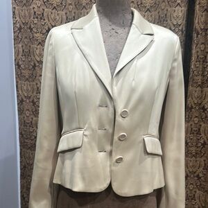 INC International Concepts Gold/cream Structured Blazer